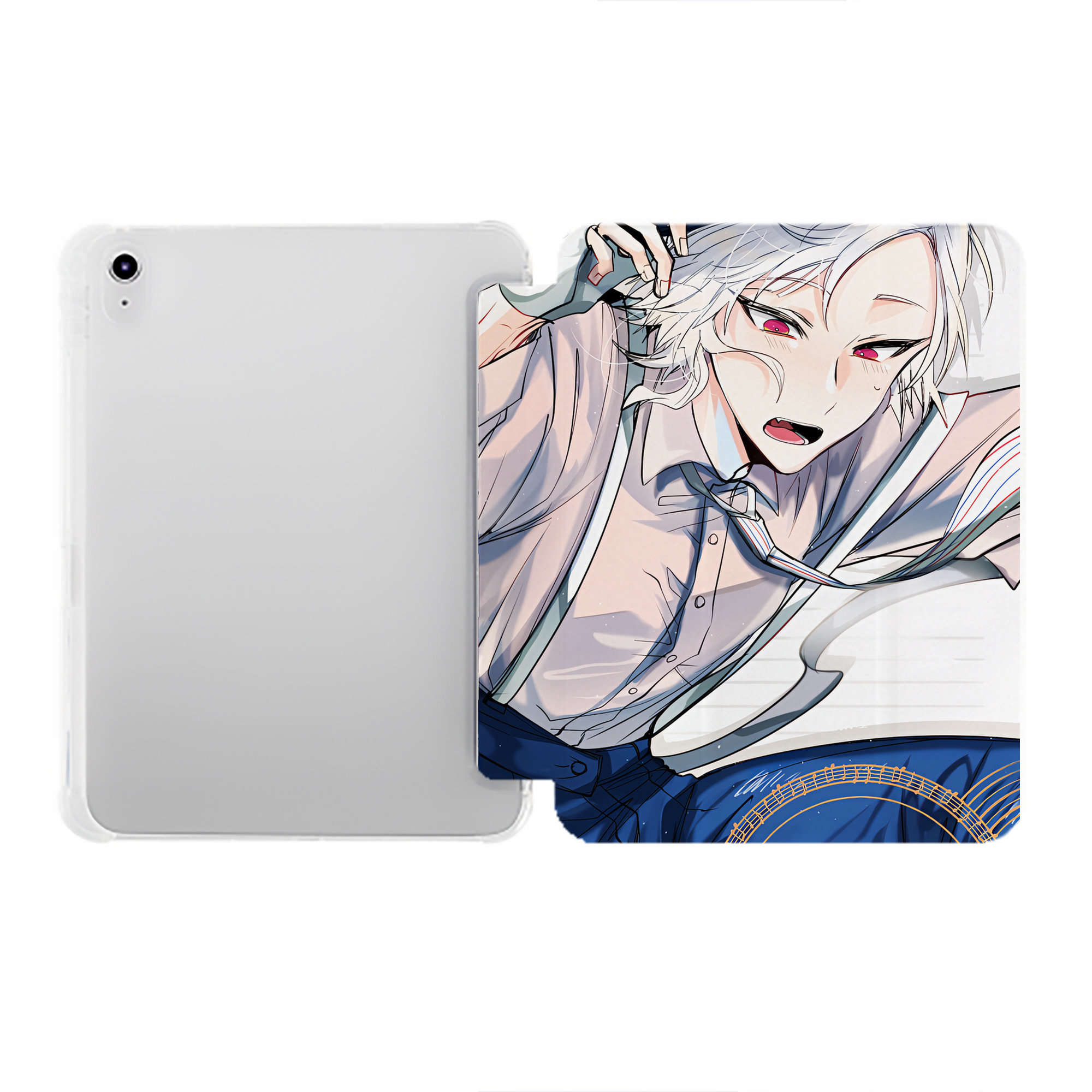 （画像用） 文豪ストレイドッグス Bungo Stray Dogs IPad ケース ペン収納付き 三つ折りスタンド PUレザー×シリコン 対応機種9.5/10.5/10.9インチ